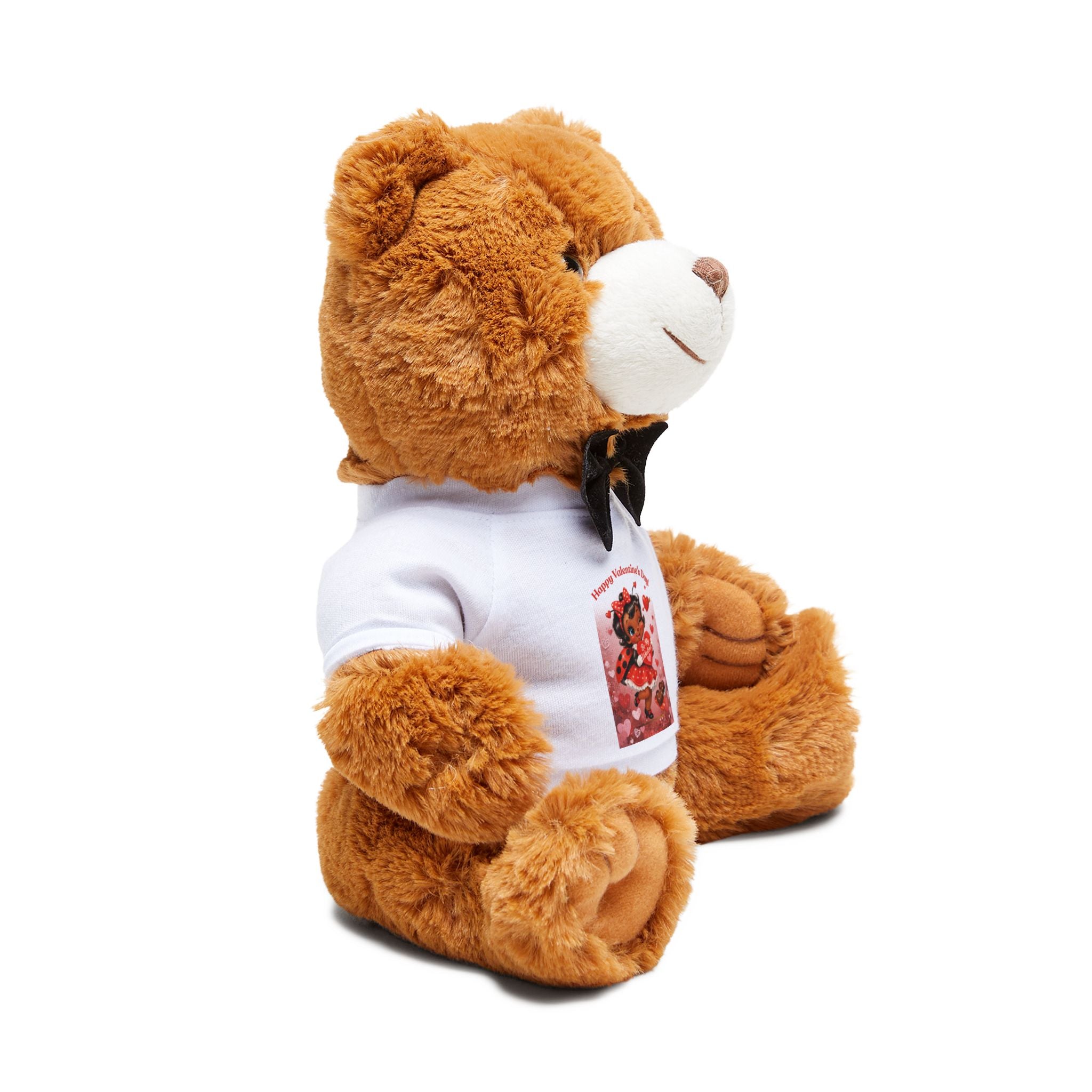"Happy Valentine's Day!" Retro Cute Teddy Bear Plush — Funny Graphic Tee