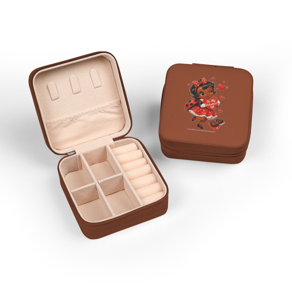 "Luv", The Ladybug with Hearts Jewelry Travel Case | Compact Portable Box