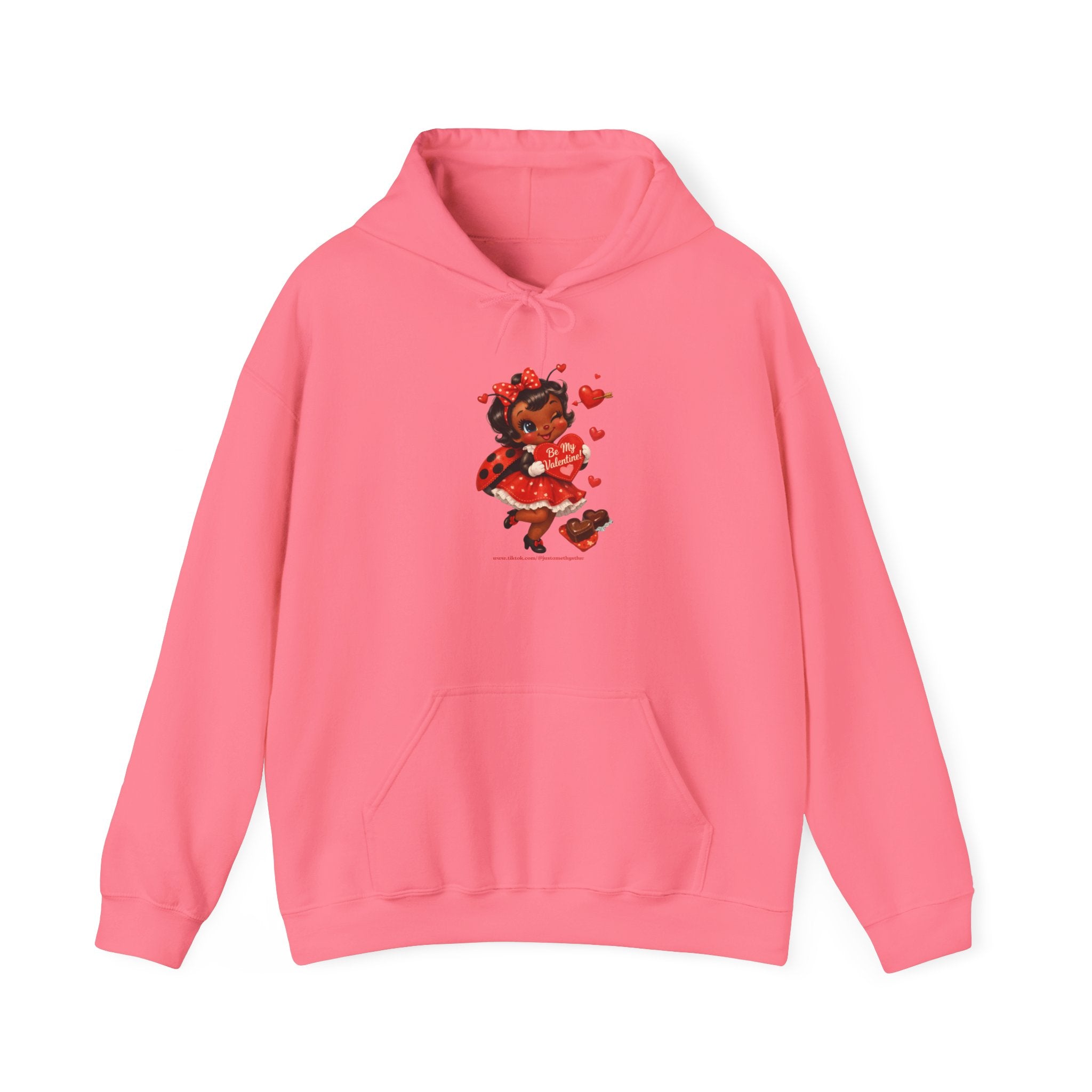 Be My Valentine! Retro Cute Hoodie — Funny Valentine’s Day Sweatshirt, "Luv", The Ladybug