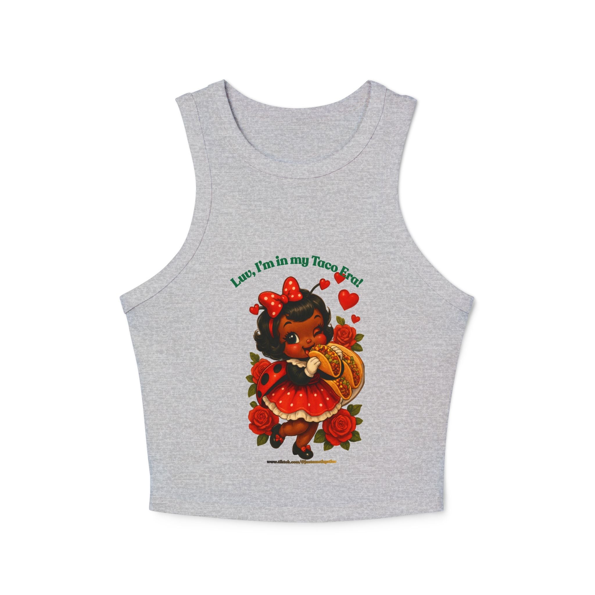 "Luv, I'm in my Taco Era!" Retro Cute, "Luv", The Ladybug Tank Top