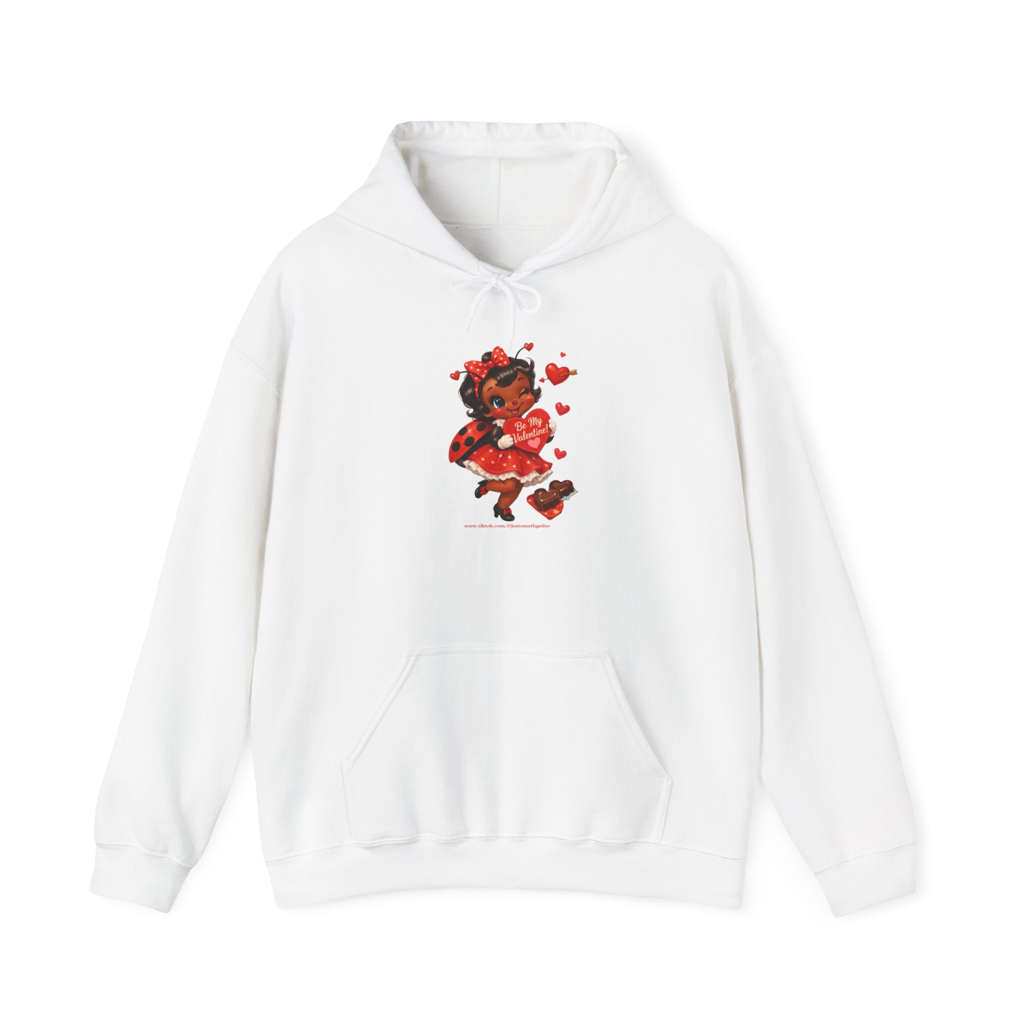 Be My Valentine! Retro Cute Hoodie — Funny Valentine’s Day Sweatshirt, "Luv", The Ladybug