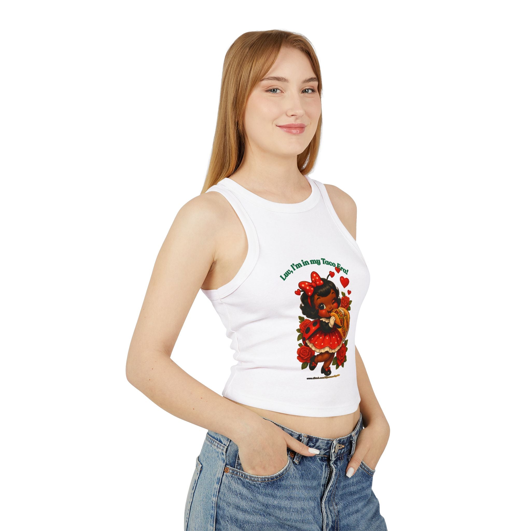 "Luv, I'm in my Taco Era!" Retro Cute, "Luv", The Ladybug Tank Top