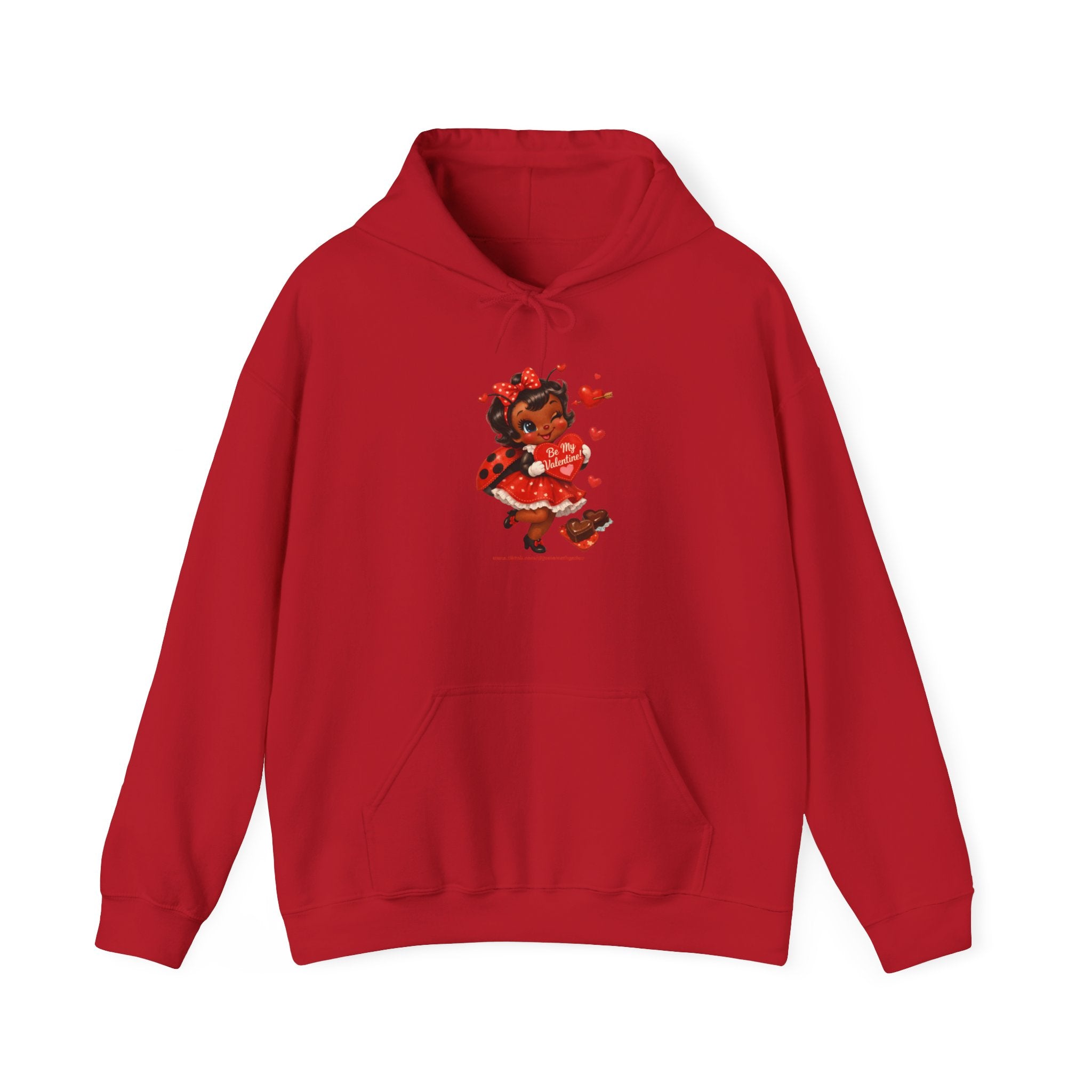 Be My Valentine! Retro Cute Hoodie — Funny Valentine’s Day Sweatshirt, "Luv", The Ladybug