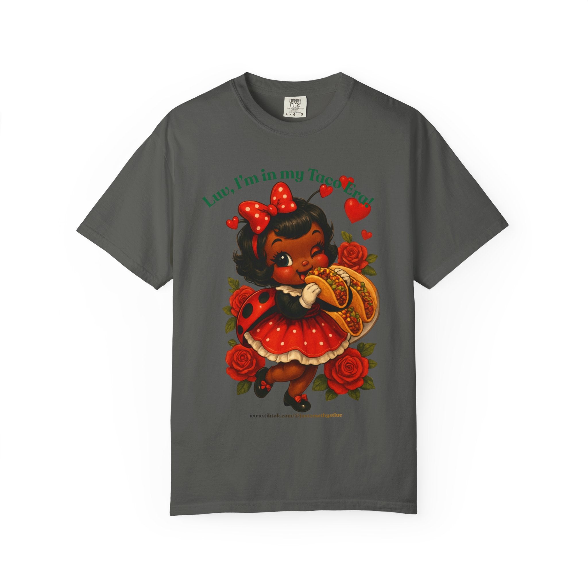 "Luv, I'm in my Taco Era" Retro Taco Lover T-Shirt — Funny Cute Vintage-Style Taco Tee
