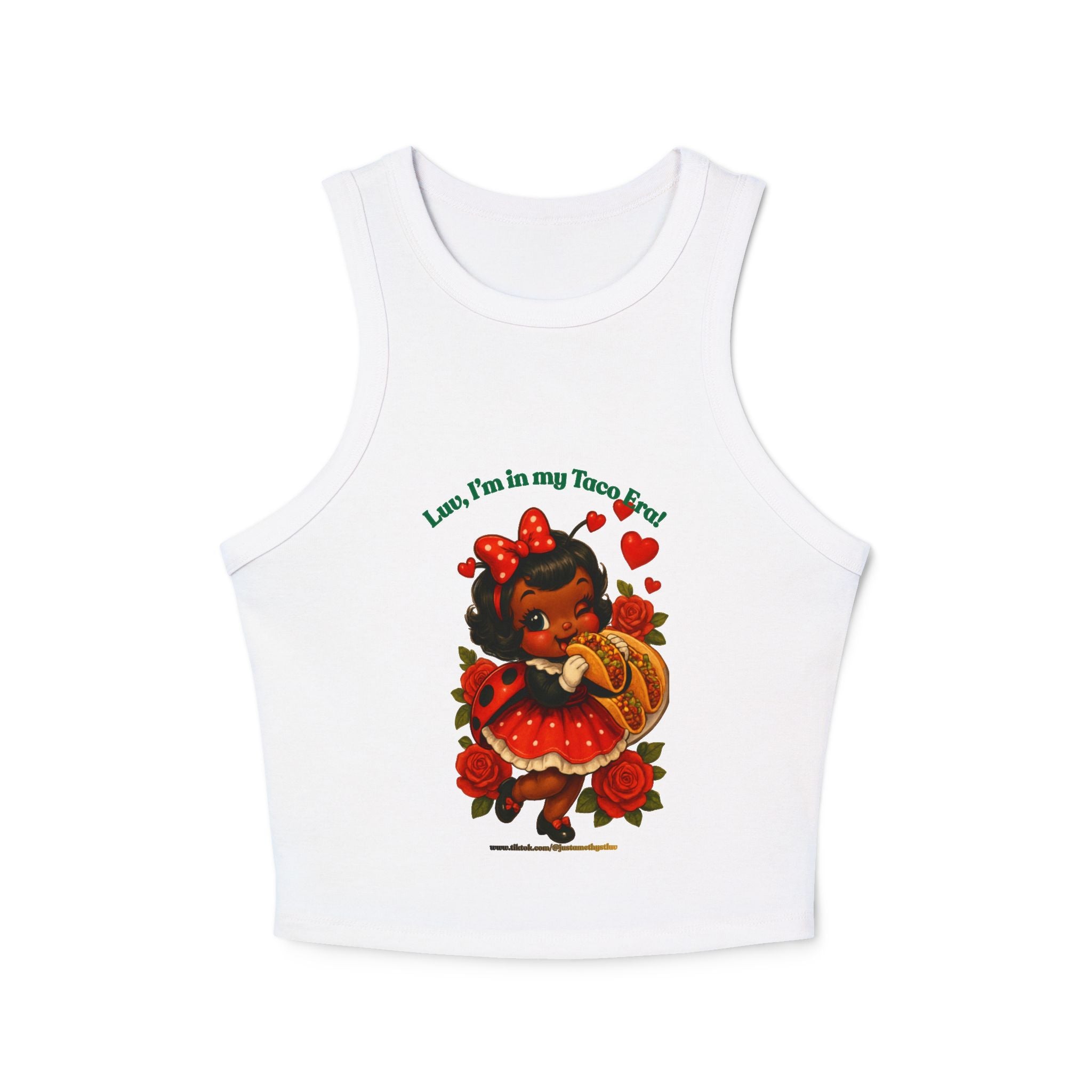 "Luv, I'm in my Taco Era!" Retro Cute, "Luv", The Ladybug Tank Top