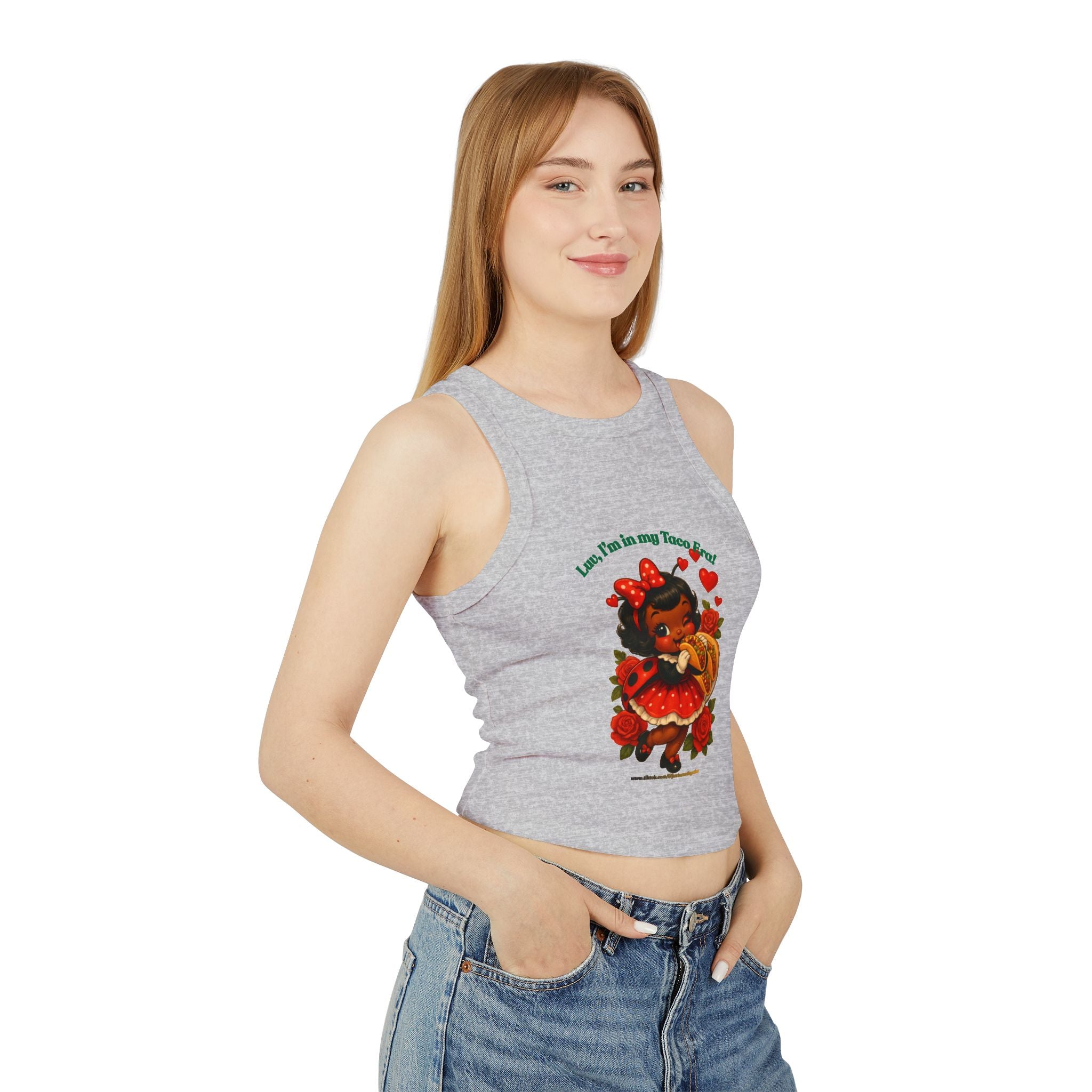 "Luv, I'm in my Taco Era!" Retro Cute, "Luv", The Ladybug Tank Top