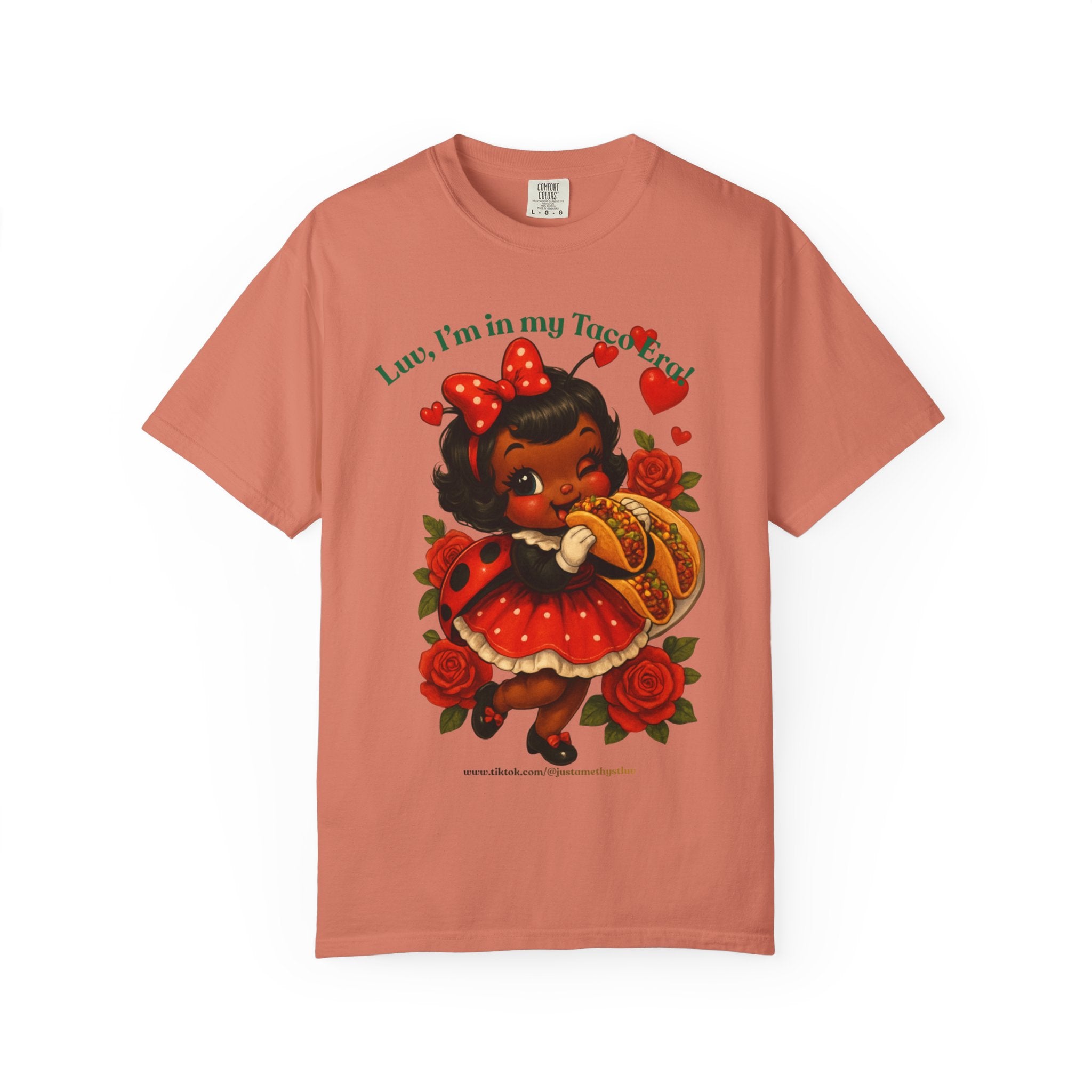 "Luv, I'm in my Taco Era" Retro Taco Lover T-Shirt — Funny Cute Vintage-Style Taco Tee