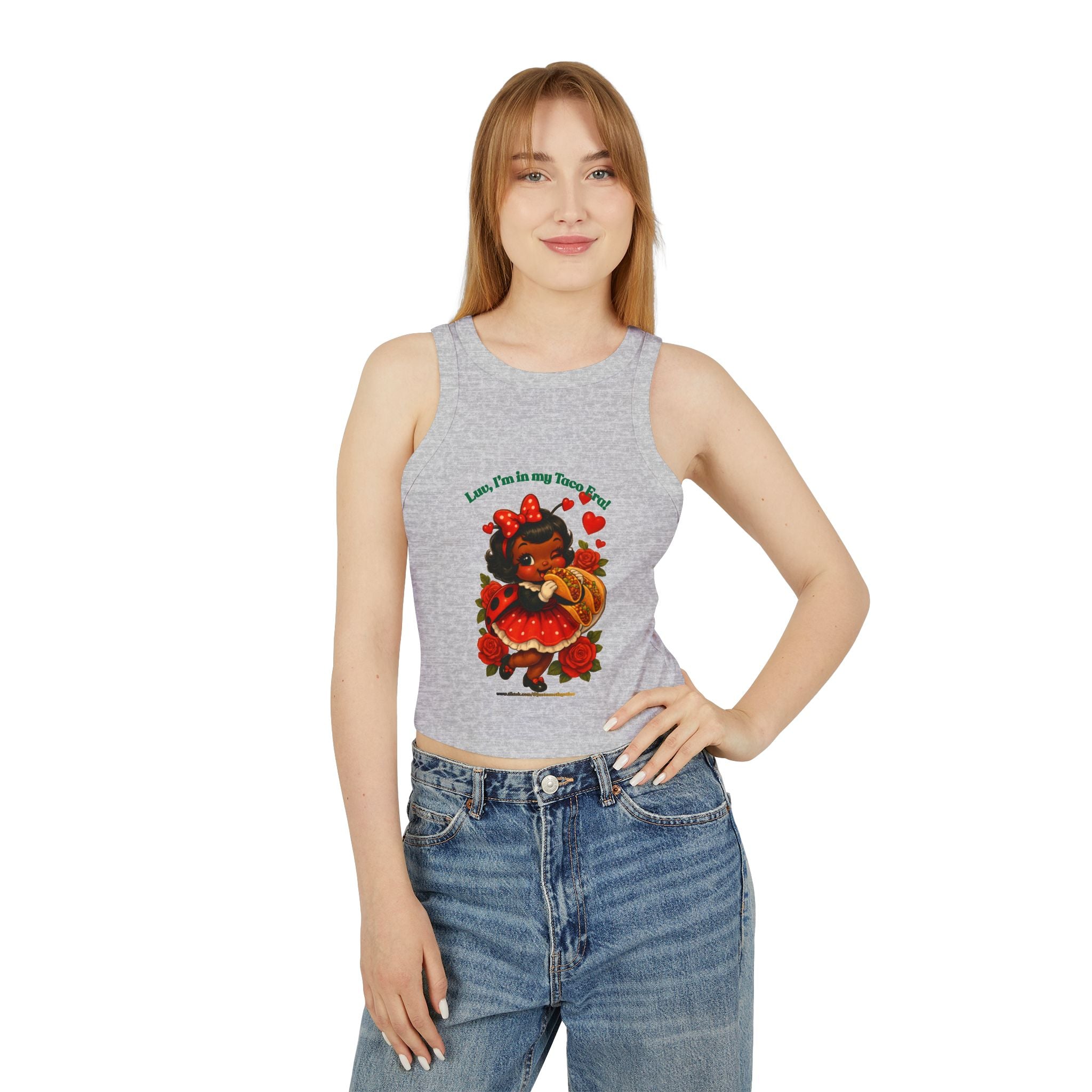 "Luv, I'm in my Taco Era!" Retro Cute, "Luv", The Ladybug Tank Top
