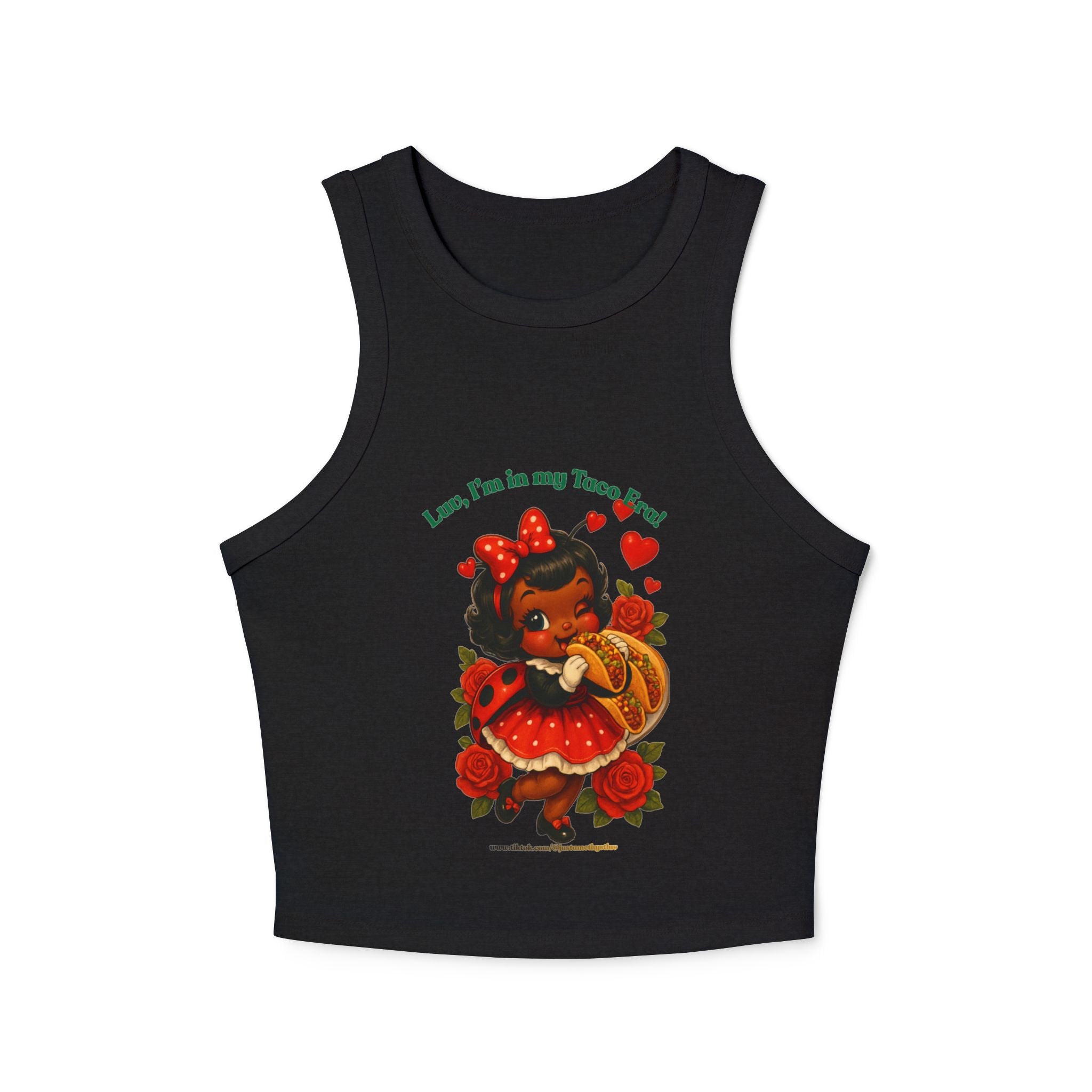 "Luv, I'm in my Taco Era!" Retro Cute, "Luv", The Ladybug Tank Top