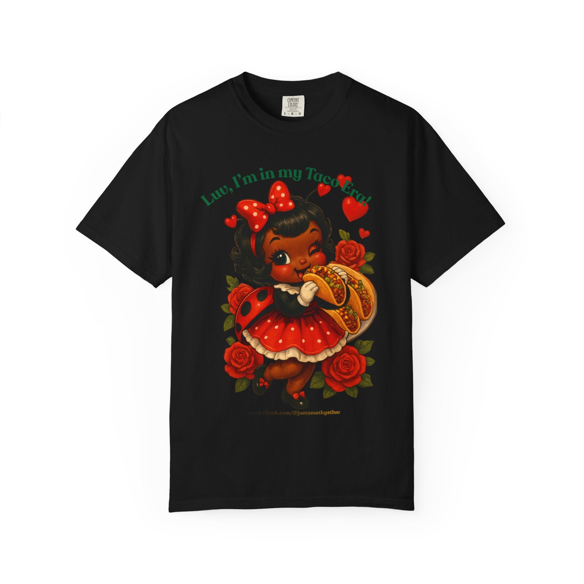 "Luv, I'm in my Taco Era" Retro Taco Lover T-Shirt — Funny Cute Vintage-Style Taco Tee